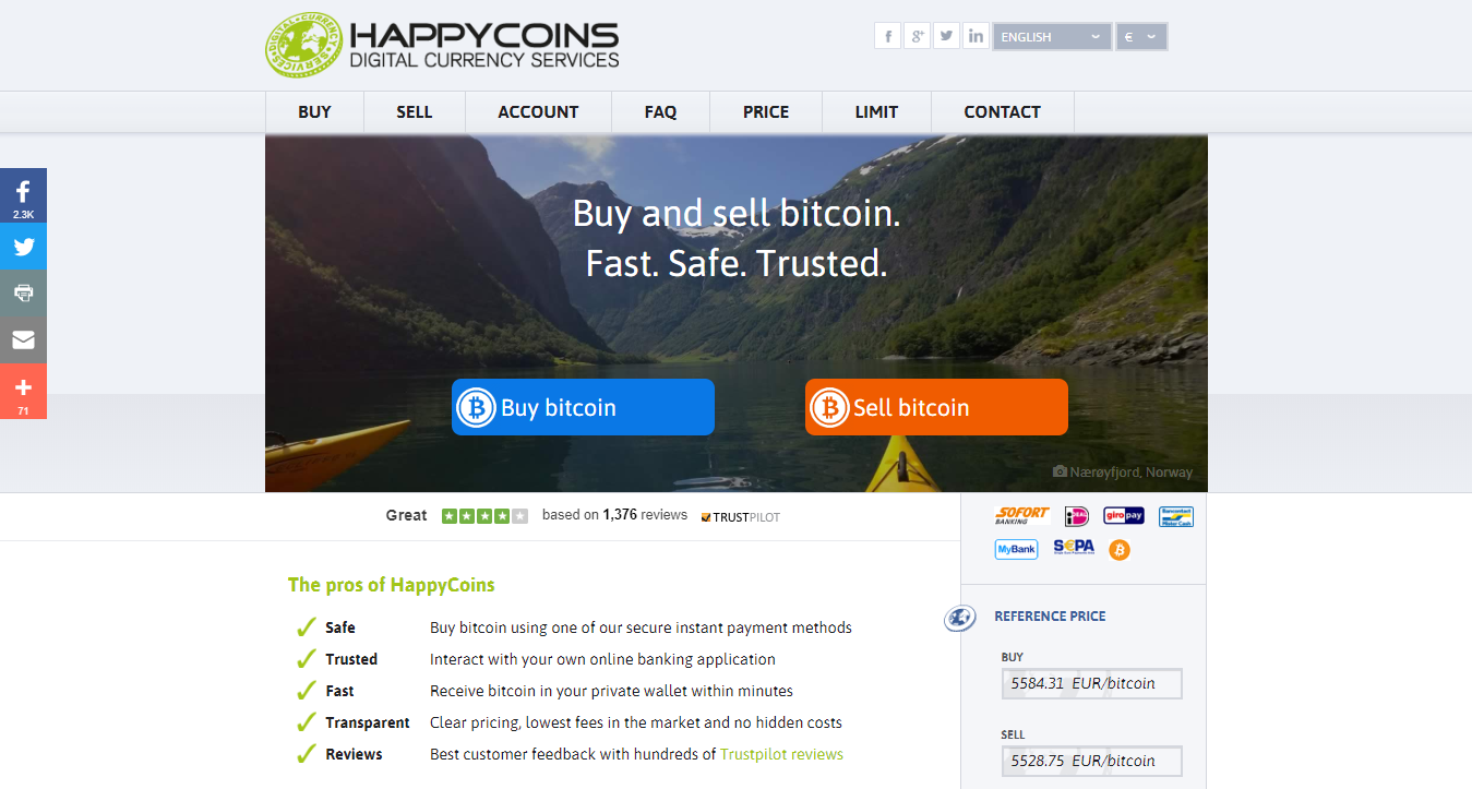 HappyCoins digitale valutadiensten