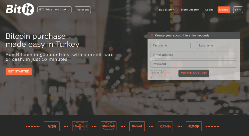 Kjøp bitcoin på Bitit