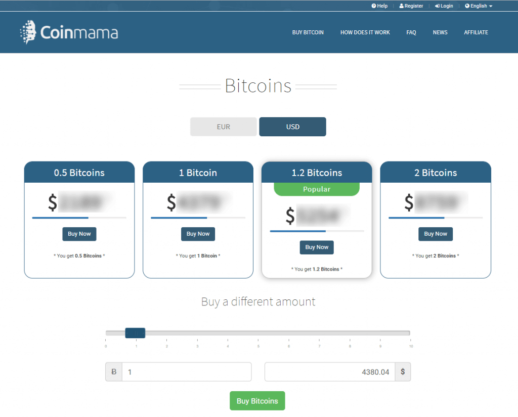 Wissel bitcoin uit met Coinmama