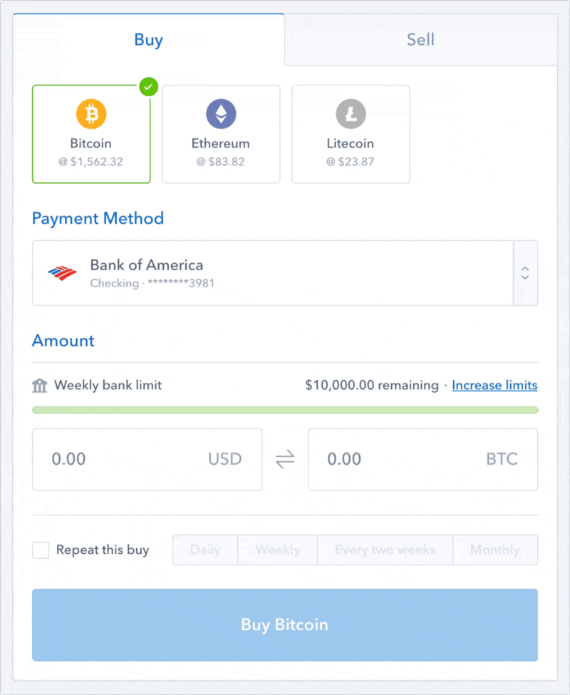 Coinbase Compre Bitcoin Instantaneamente Cartão de Crédito Conta Bancária