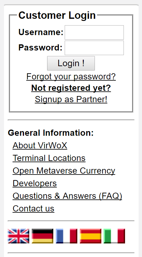 Account openen op VirWox