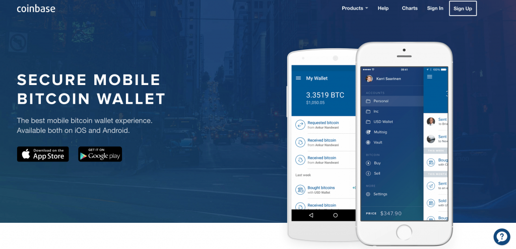 Portfel mobilny Coinbase