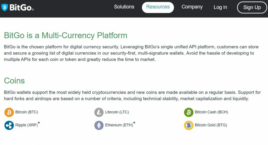 Platforma multi-valută BitGo