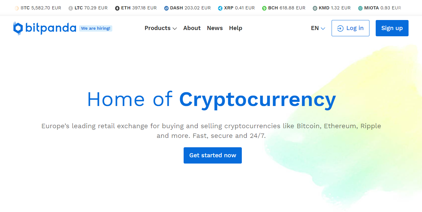BitPanda-platform om digitale valuta te kopen en verkopen