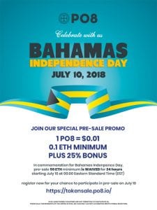 PO8 Bahamų nepriklausomybės dienos akcija