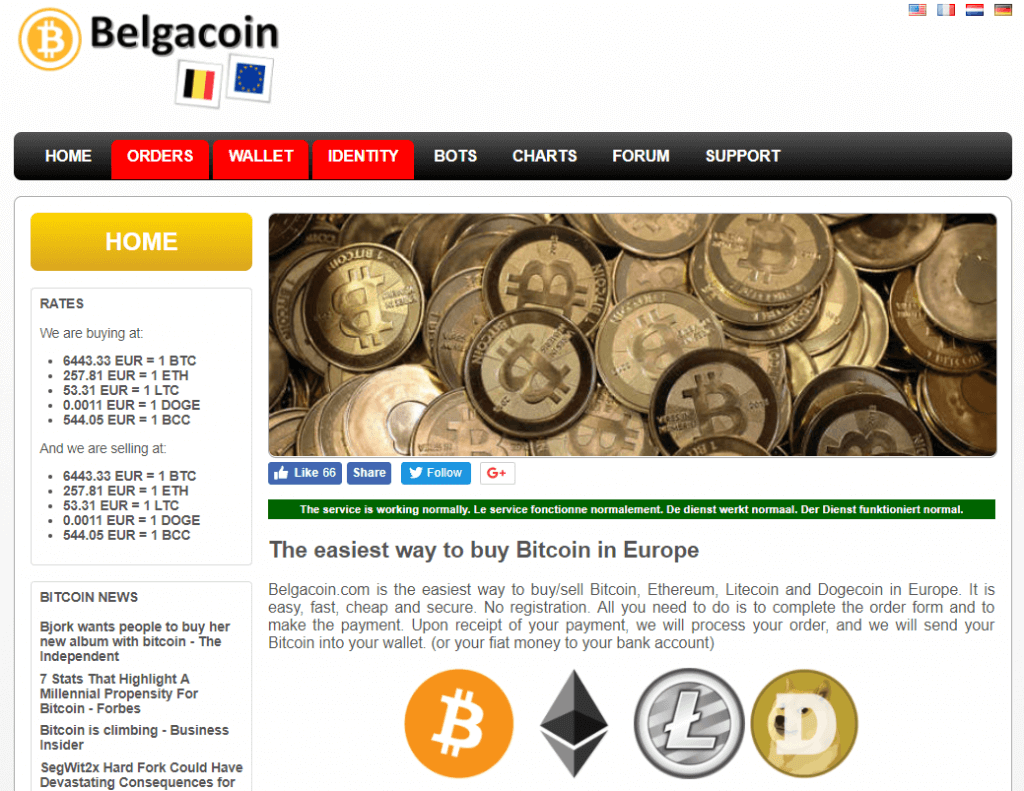 Kjøp bitcoin på Belgacoin
