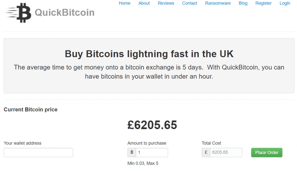 Kjøp bitcoin på QuickBitcoin