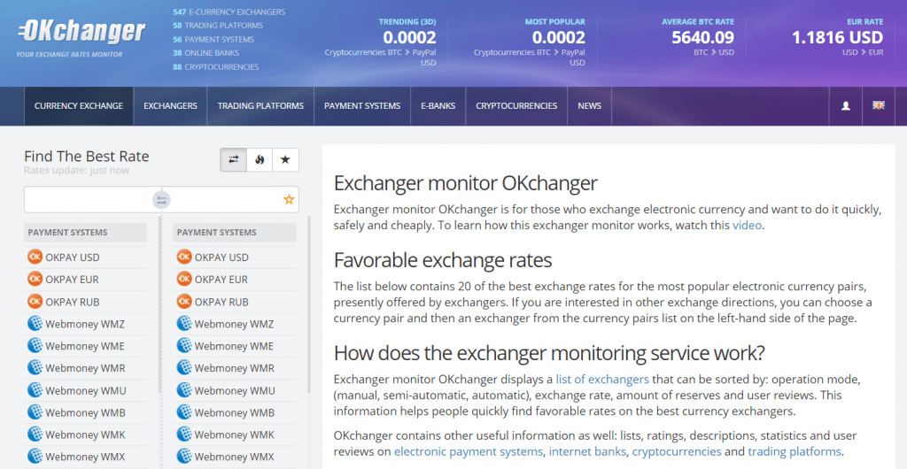 Schimb valutar la OKchanger