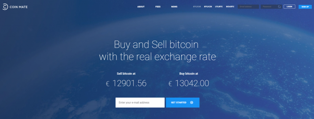 Krijg bitcoins met CoinMate-uitwisseling