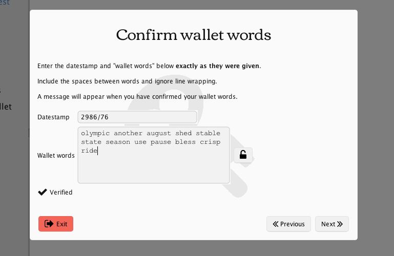 Bekreft passordet i MultiBit -lommeboken