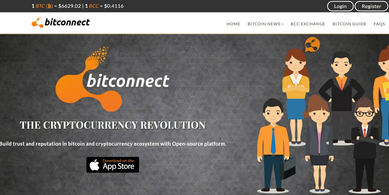 „Bitconnect“ svetainė