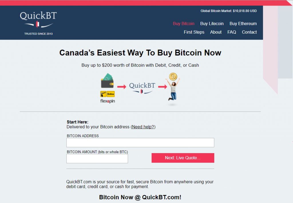 Kjøp bitcoins på QuickBT