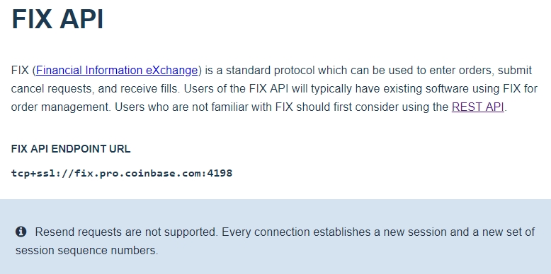 Coinbase Pro (GDAX) FIX-API