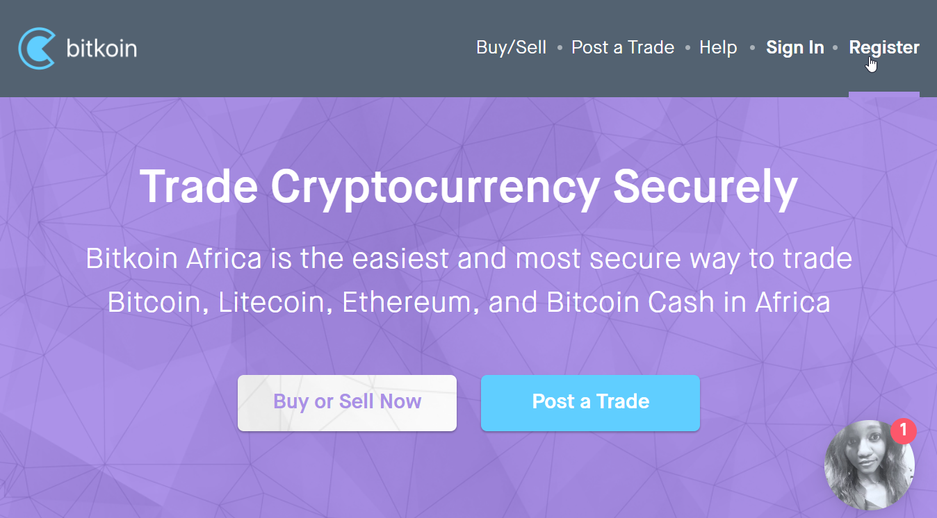Registro no Bitkoin África