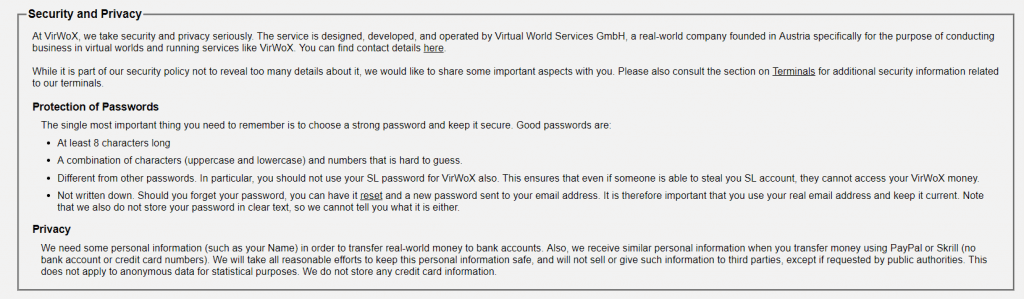 VirWox privacybeleid